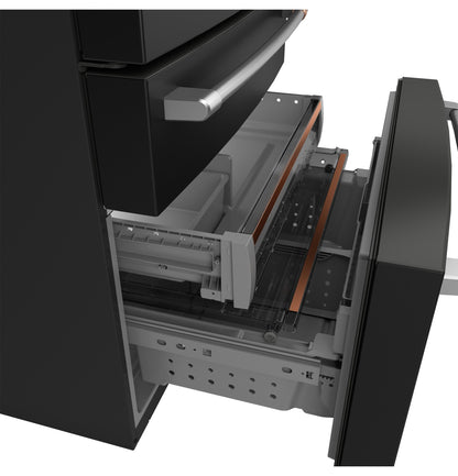 CAFE CJE23DP3WD1 CAFé™ ENERGY STAR® 23.2 Cu. Ft. Smart Counter-Depth 4-Door French-Door Refrigerator With Dual-Dispense AutoFill Pitcher Black - CJE23DP3WD1