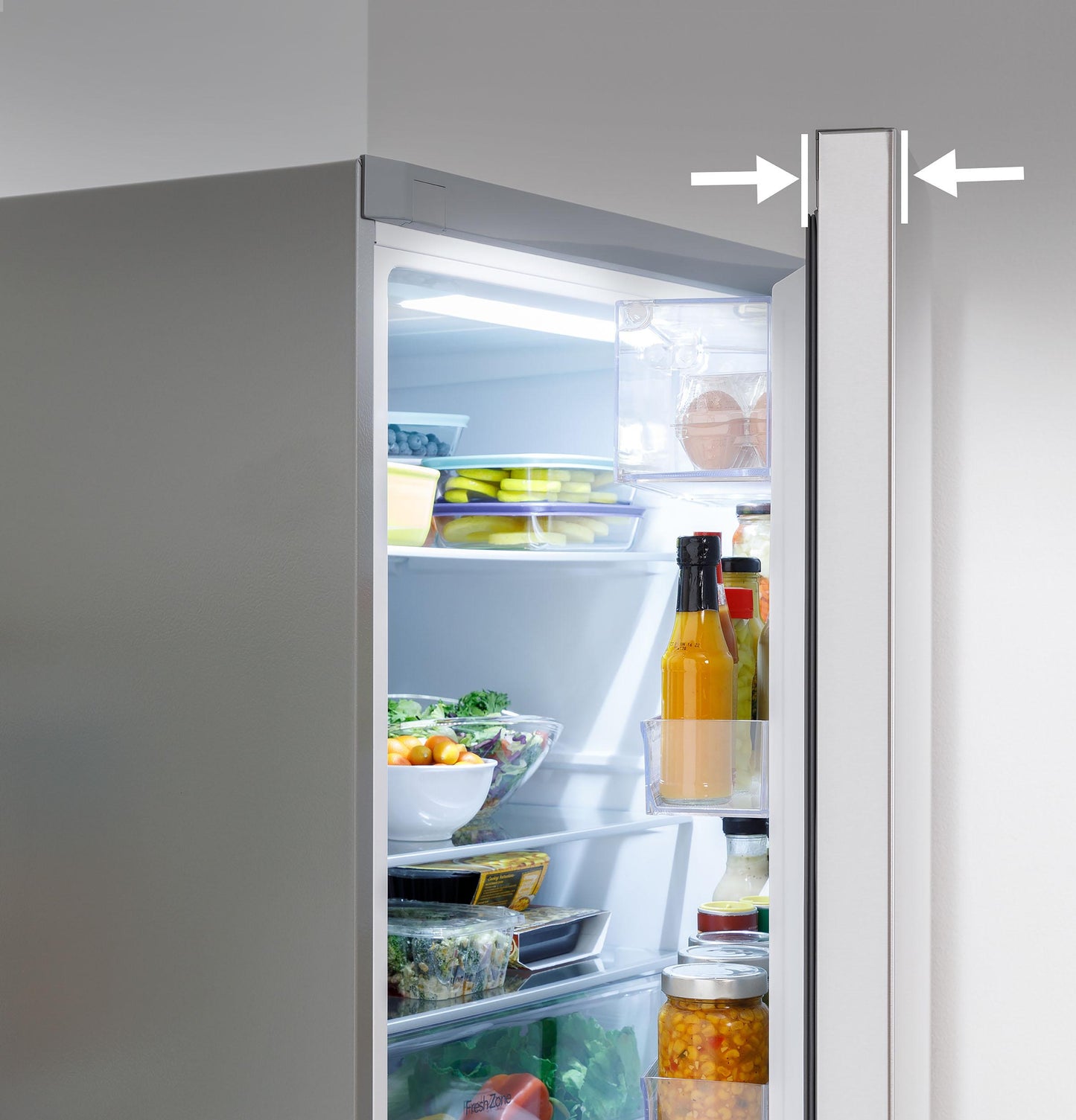 GE APPLIANCES GBE17HYRFS GE® ENERGY STAR® 17.7 Cu. Ft. Counter-Depth Bottom-Freezer Refrigerator in Stainless Steel - GBE17HYRFS