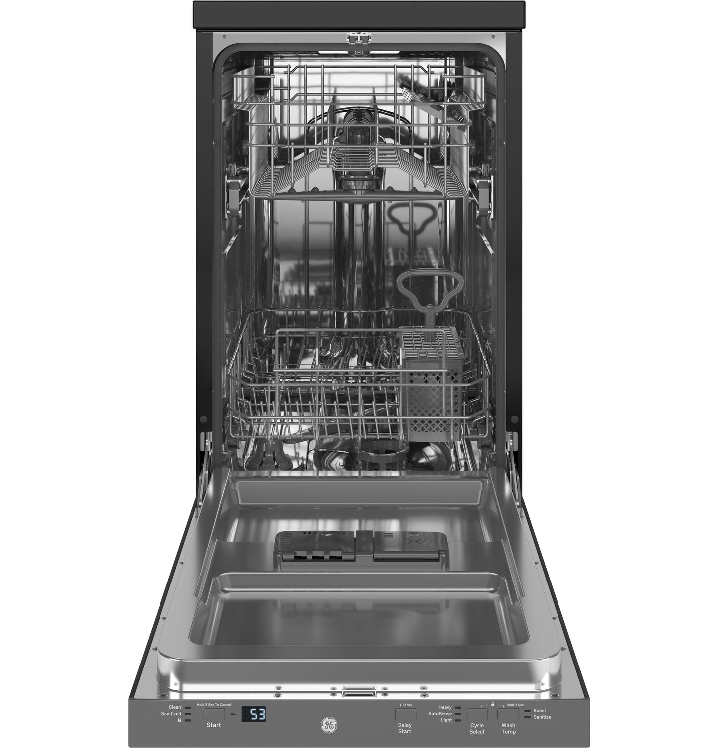 GE APPLIANCES GPT145SSLSS GE® ENERGY STAR® 18" in Stainless Steel Interior Portable Dishwasher with Sanitize Cycle in Stainless Steel - GPT145SSLSS