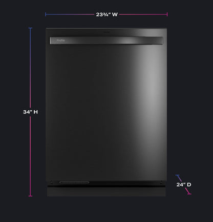 GE APPLIANCES PDT755SBVTS GE Profile™ ENERGY STAR Smart UltraFresh System Dishwasher with Microban™ Antimicrobial Technology with Deep Clean Washing 3rd Rack, 42 dBA Black in Stainless Steel - PDT755SBVTS