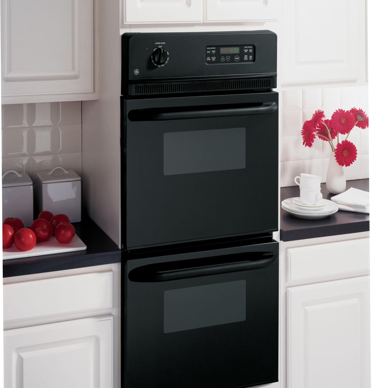 GE APPLIANCES JRP28BJBB GE® 24" Double Wall Oven Black - JRP28BJBB