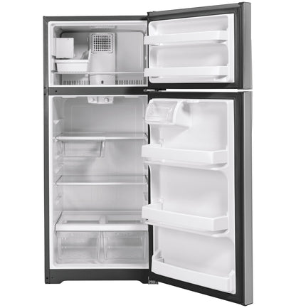 GE APPLIANCES GE 17.5 Cu. Ft. Top-Freezer Refrigerator in Stainless Steel - GIE18GSNRSS