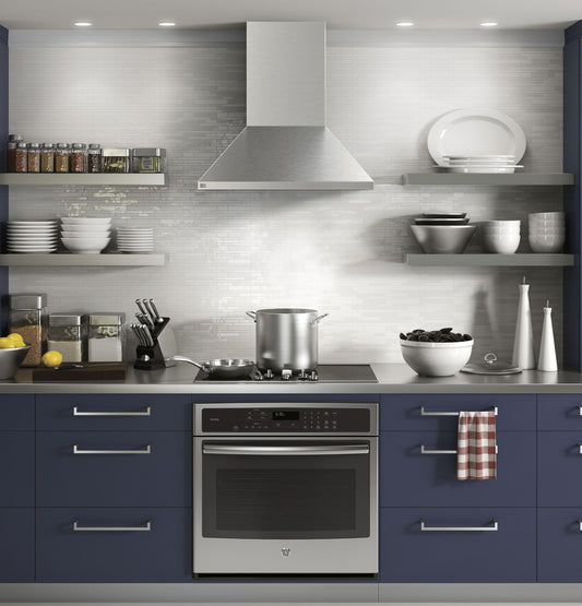 GE APPLIANCES GE Profile 30" Wall-Mount Pyramid Chimney Vent Hood with Clean Air Sensors in Stainless Steel - PVW1030SWSS