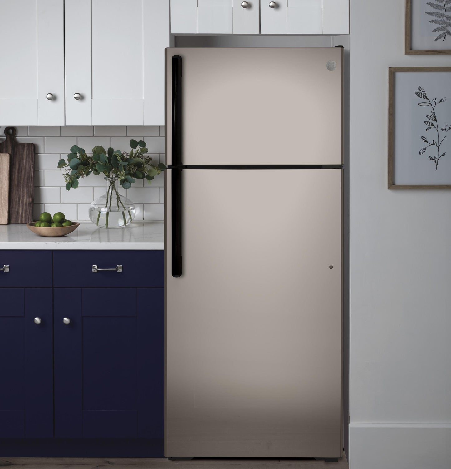 GE APPLIANCES 17.5 Cu. Ft. Top-Freezer Refrigerator Gray - GTE18DCNRSA
