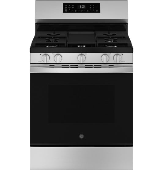 GE APPLIANCES GGF600AVSS GE® 30" Free-Standing Gas Convection Range with No Preheat Air Fry and EasyWash™ Oven Tray in Stainless Steel - GGF600AVSS