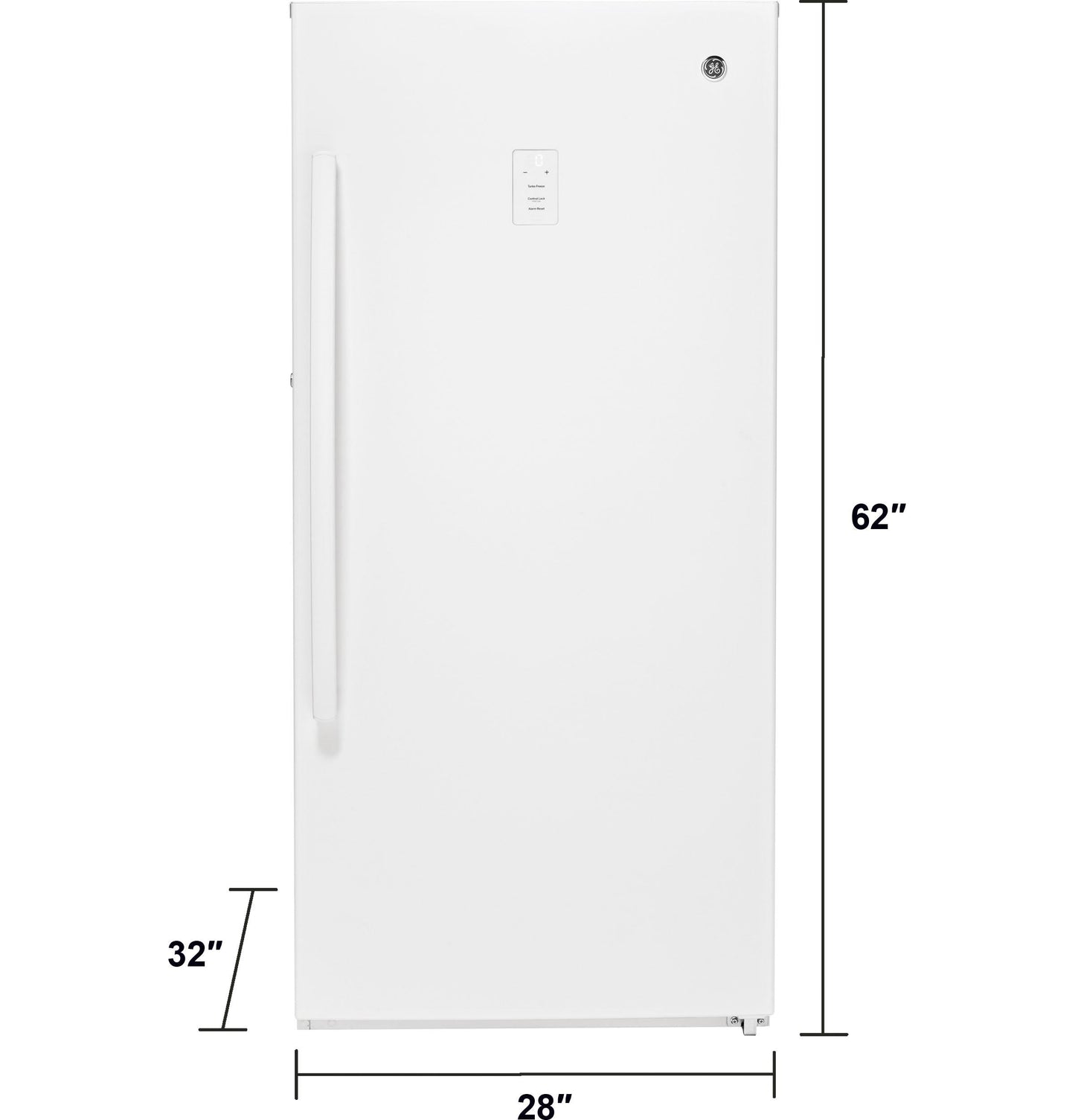 GE APPLIANCES 14.1 Cu. Ft. Frost-Free Garage Ready Upright Freezer White - FUF14SMRWW