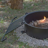 Pilot Rock 3 Pack 24” Steel Ground Fire Pit Rings & Metal Cooking Grates, Black - 415886