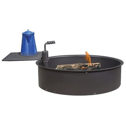 Pilot Rock 2 Pack 30.5 Inch Steel Ground Fire Pit Ring and Metal Cooking Grate - 415874
