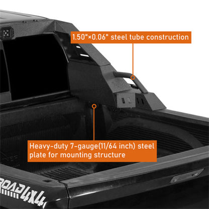 22.6" High Adjustable Truck Roll Bar For Full-Size Pickup Trucks - Hooke Road - HE.9910-S