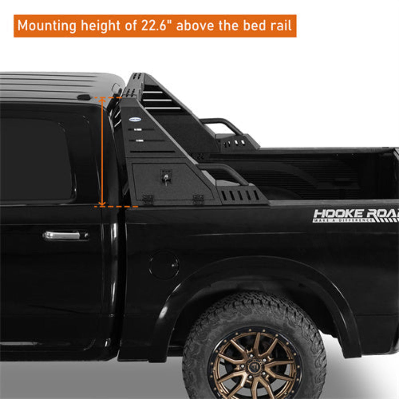 22.6" High Adjustable Truck Roll Bar For Full-Size Pickup Trucks - Hooke Road - HE.9910-S