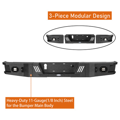 Hooke Road Full Width Bumper Rear Bumper(07-13 Toyota Tundra) - HE.5206