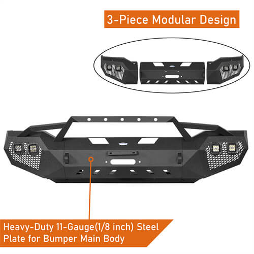 Hooke Road Full Width Front Bumper & Rear Bumper(07-13 Toyota Tundra) - HE.5200A&HE.5200B&HE.5206