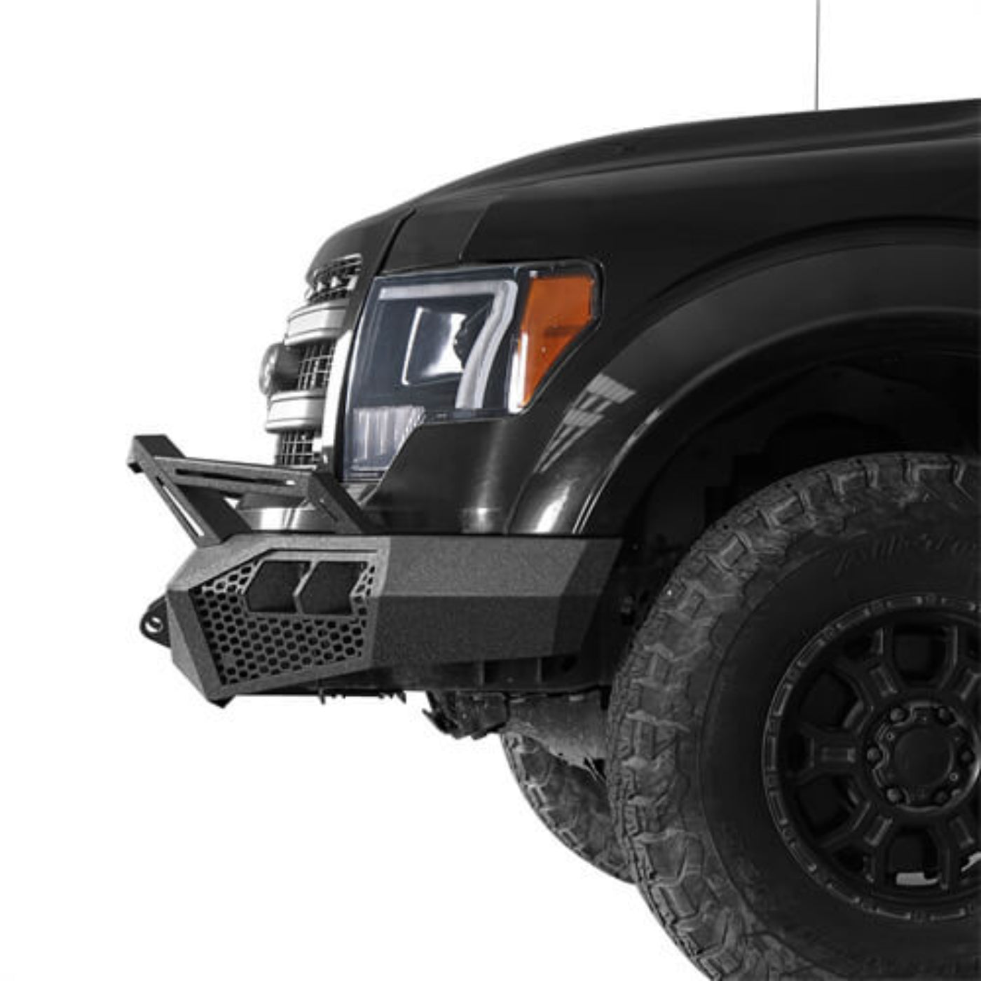 Hooke Road Full-Width Front Bumper w/Grill Guard & Rear Bumper Back Bumper(09-14 Ford F - HE.8200A&HE.8200B&HE.8204-150, Excluding Raptor)