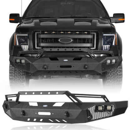 Hooke Road Full-Width Front Bumper w/Grill Guard & Rear Bumper Back Bumper(09-14 Ford F - HE.8200A&HE.8200B&HE.8204-150, Excluding Raptor)