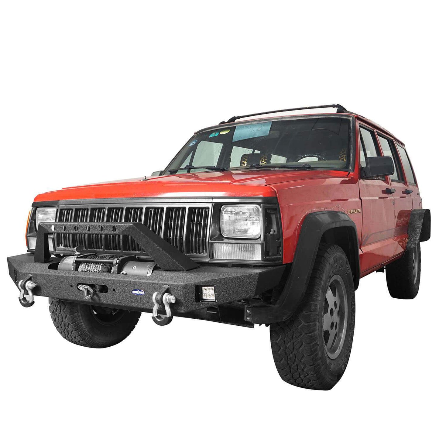 Hooke Road Full Width Front & Rear Bumper Combo(84-01 Jeep Cherokee XJ) - HE.9012&HE.9013