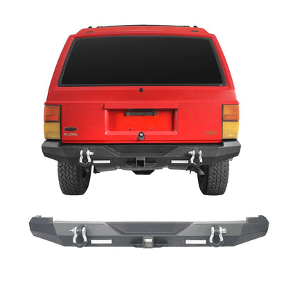 Hooke Road Full Width Front & Rear Bumper Combo(84-01 Jeep Cherokee XJ) - HE.9012&HE.9013