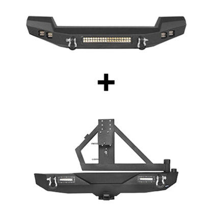 Hooke Road Full width Front Bumper & Rear Bumper(07-18 Jeep Wrangler JK) - HE.2052&HE.2028A&HE.2028B