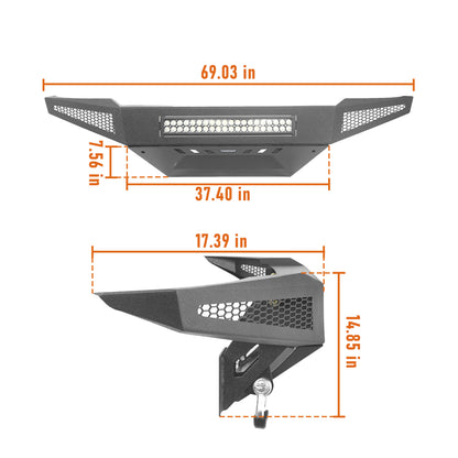 Hooke Road Full Width Front Bumper & Rear Bumper(05-11 Toyota Tacoma Gen 2) - HE.4008+HE.4011