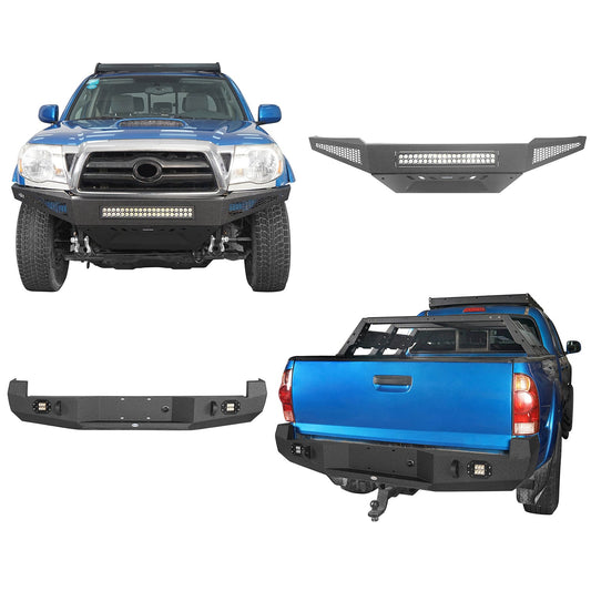 Hooke Road Full Width Front Bumper & Rear Bumper(05-11 Toyota Tacoma Gen 2) - HE.4008+HE.4011