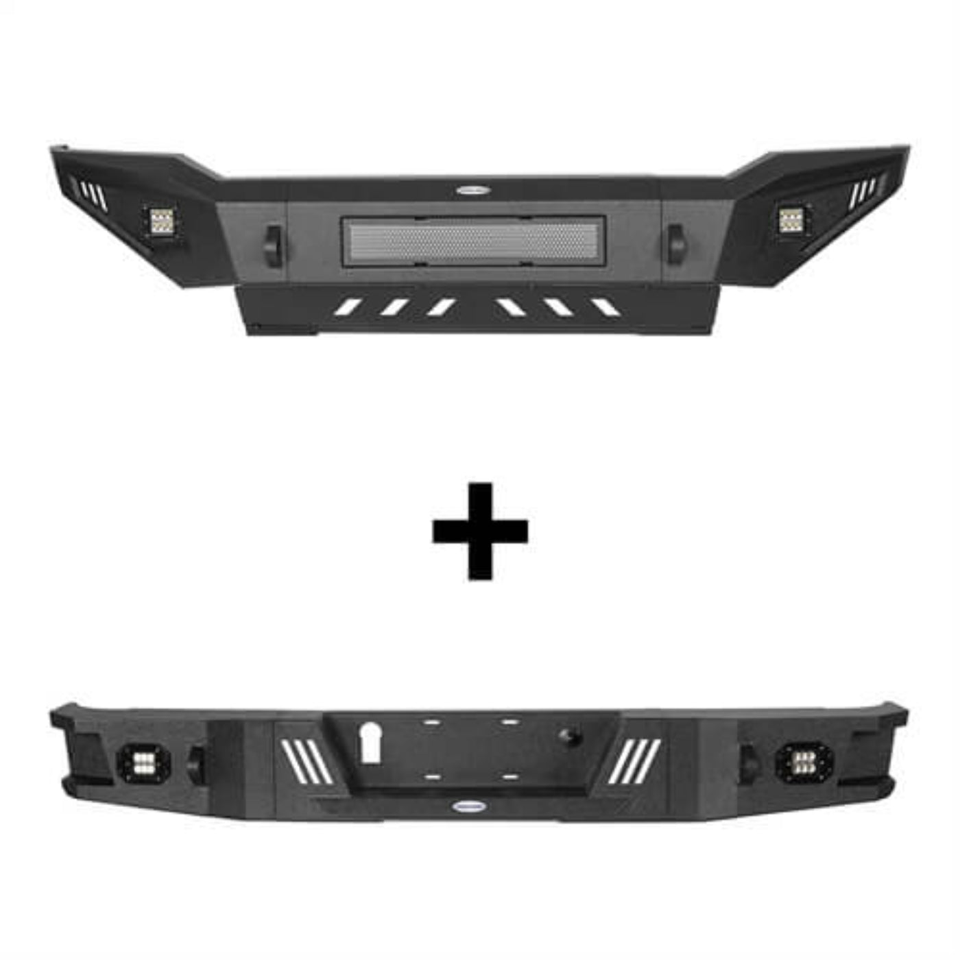 Hooke Road Full Width Front Bumper & Rear Bumper(07-13 Toyota Tundra) - HE.5204-1&HE.5206
