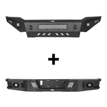 Hooke Road Full Width Front Bumper & Rear Bumper(07-13 Toyota Tundra) - HE.5204-1&HE.5206