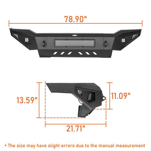 Hooke Road Full Width Front Bumper & Rear Bumper(07-13 Toyota Tundra) - HE.5204-1&HE.5206