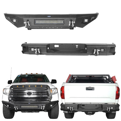 Hooke Road Full Width Front Bumper & Rear Bumper Combo(14-21 Toyota Tundra) - HE.5001+HE.5003