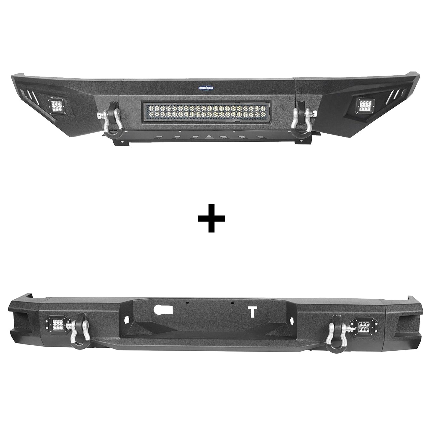 Hooke Road Full Width Front Bumper & Rear Bumper Combo(14-21 Toyota Tundra) - HE.5001+HE.5003