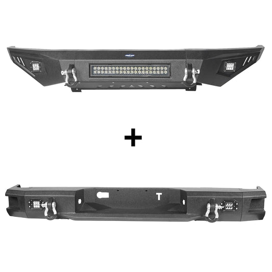Hooke Road Full Width Front Bumper & Rear Bumper Combo(14-21 Toyota Tundra) - HE.5001+HE.5003