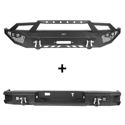 Hooke Road Full Width Front Bumper & Rear Bumper(14-21 Toyota Tundra) - Hooke Road - HE.5000A+HE.5000B+HE.5003