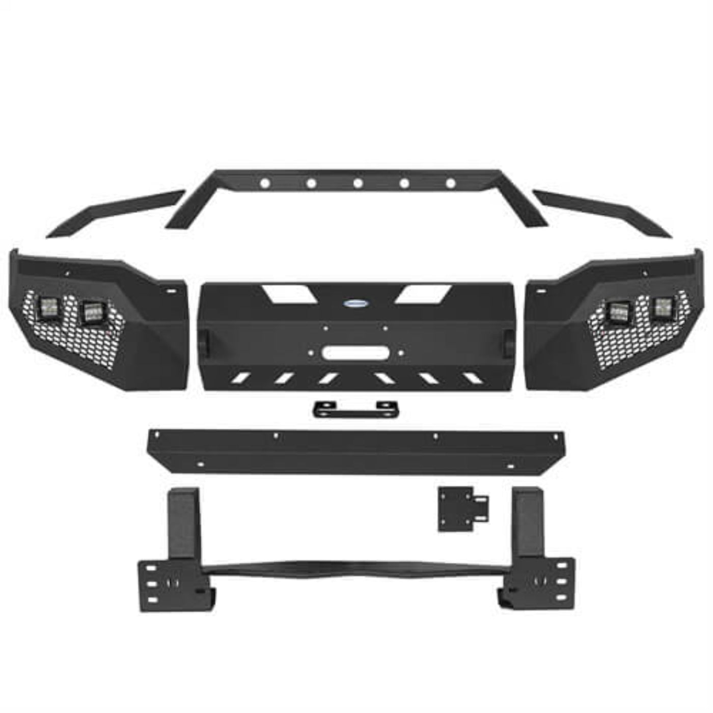 Hooke Road Full Width Front Bumper with Hoop(07-13 Toyota Tundra) - HE.5200A+HE.5200B