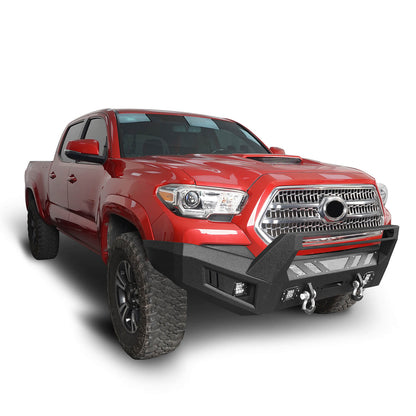 Hooke Road Front & Rear Bumpers Combo(16-23 Toyota Tacoma 3rd Gen)  - HE.4201A+HE.4201B+HE.4200-1