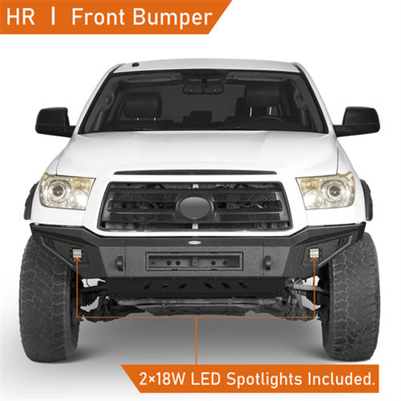 Hooke Road Full Width Front Bumper w/Skid Plate(07-13 Toyota Tundra) - HE.5204-1