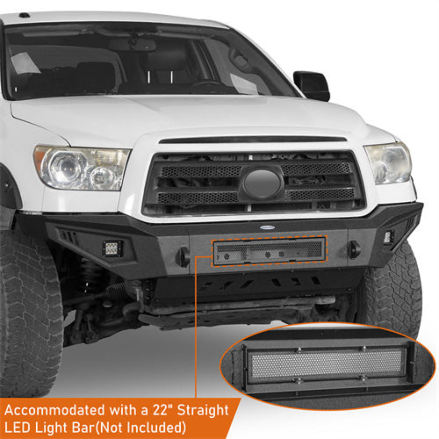 Hooke Road Full Width Front Bumper w/Skid Plate(07-13 Toyota Tundra) - HE.5204-1