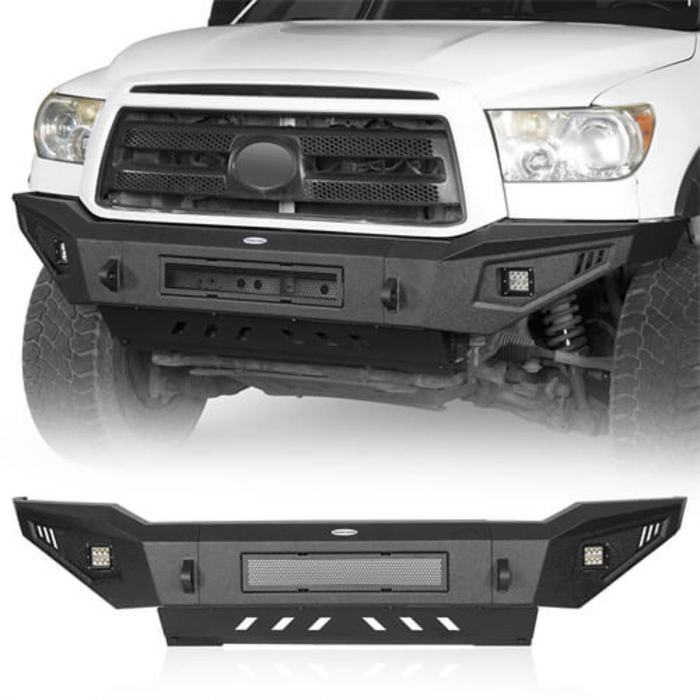 Hooke Road Full Width Front Bumper w/Skid Plate(07-13 Toyota Tundra) - HE.5204-1