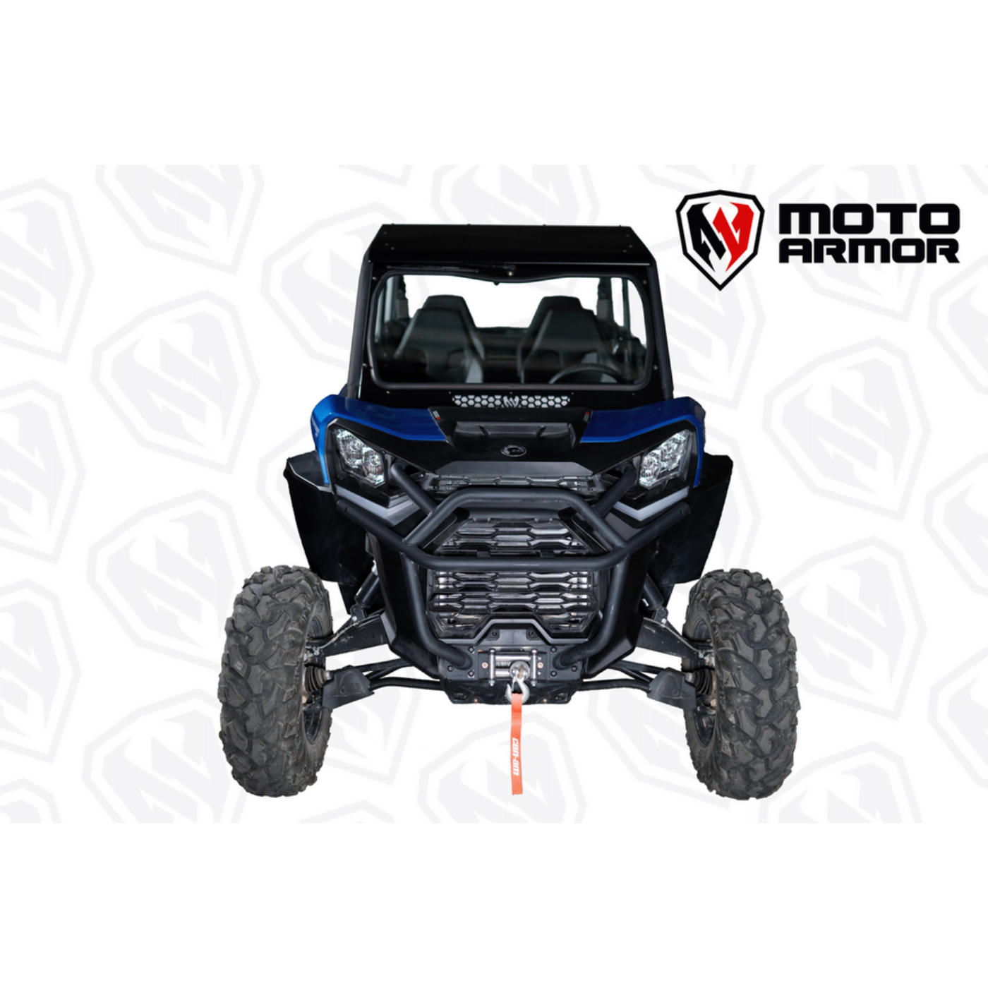Moto Armor Can Am Commander / Maverick Full Glass Windshield - MA-COM-WS-GLS-BLK-Y