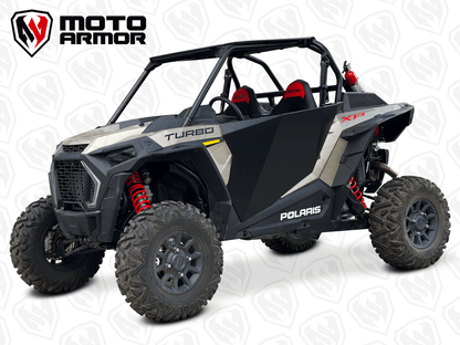 Moto Armor Polaris RZR XP 1000, XP Turbo, & Turbo S 2-Seat Aluminum Doors (2014+) - MA-RZ2-BLK