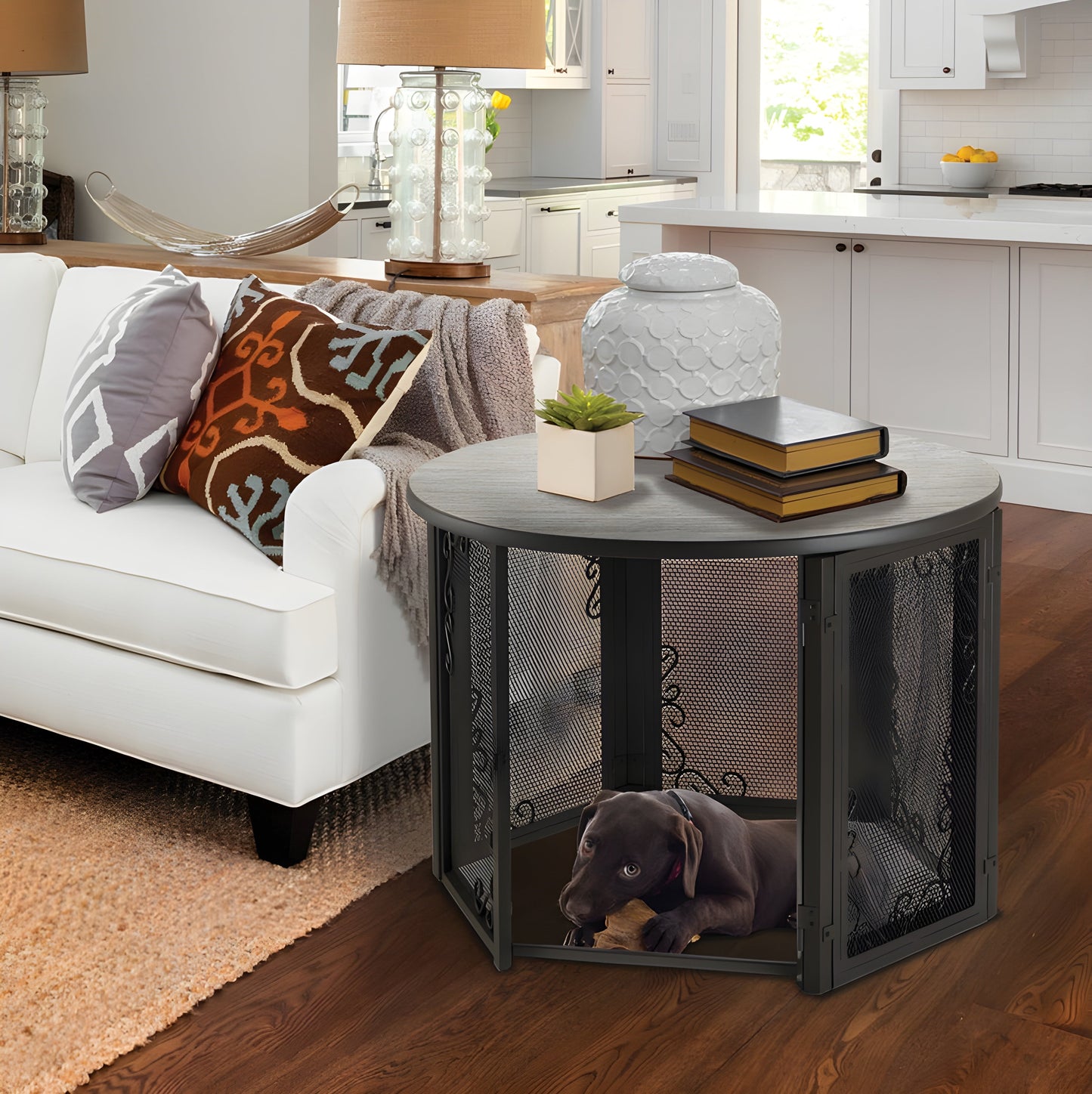 Richell Accent Table Pet Crate - RI-80011