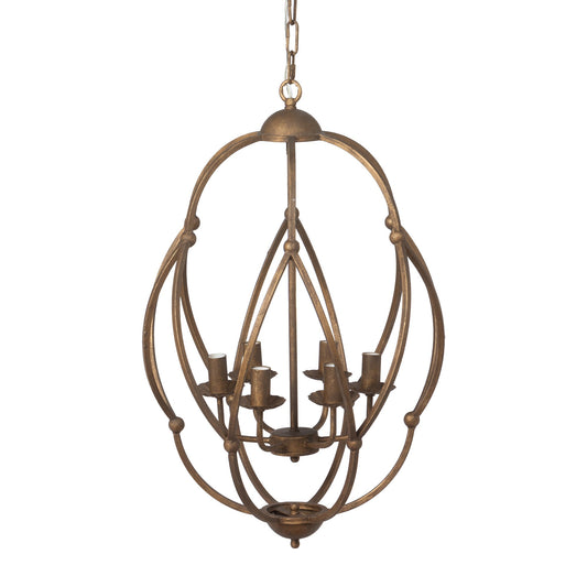 Park Hill Collection Raleigh Bronze Chandelier - Elegant Artisan-Designed Lighting Fixture for Modern and Traditional Spaces - ELH26164