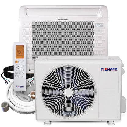 Pioneer 18,000 BTU 22.4 SEER2 Floor Console Mini-Split Inverter++ Energy-Star Air Conditioner Heat Pump System Full Set 230V - FYB018GMFILCAD-10