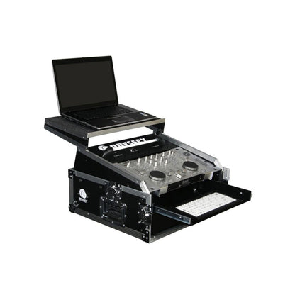 Odyssey DJ Flight Glide Style Combo Rack Case with 10U Top Slat and 2U Vertical - 188045