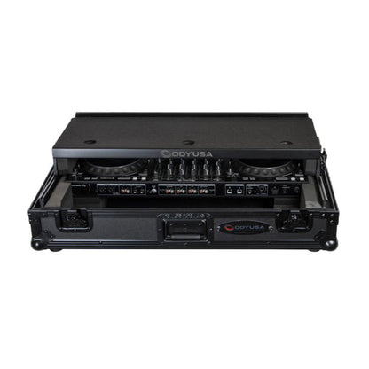 Odyssey Pioneer Flight Case with 1U Rack Space Glide Platform and Wheels, Black - 188056