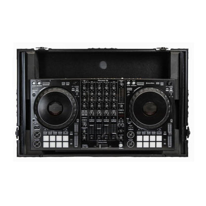 Odyssey Pioneer Flight Case with 1U Rack Space Glide Platform and Wheels, Black - 188056