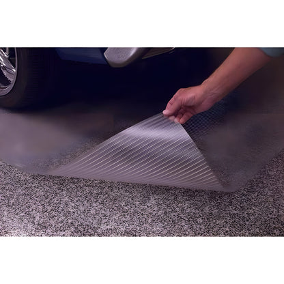 G-Floor Ribbed Roll-Out Vinyl Clear Floor Protector - GF55RB717CC