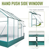 Outsunny 6' x 8' x 7' Walk-in Plant Polycarbonate Greenhouse - 845-421