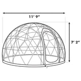 Garden Igloo Dome, PVC, 11'9"W, 7'2"H - Outdoor Dining, Play Area for Children, Stylish Conservatory, Greenhouse, Gazebo GI001