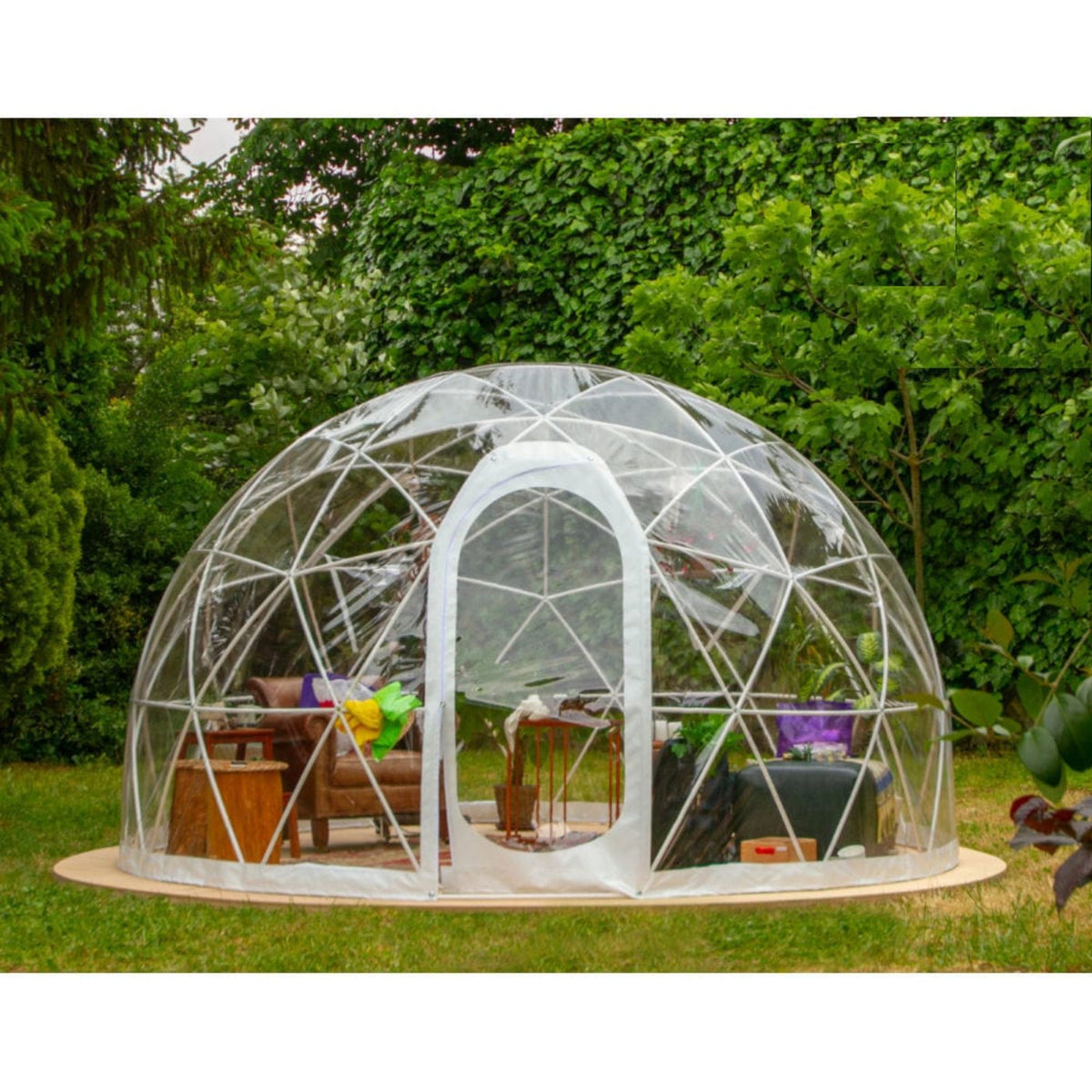 Garden Igloo Dome, PVC, 11'9"W, 7'2"H - Outdoor Dining, Play Area for Children, Stylish Conservatory, Greenhouse, Gazebo GI001