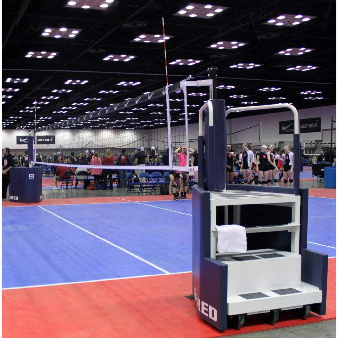 Gared GoCourt One-Court Portable Volleyball Net System w/ Ref Stand - 8500BLK
