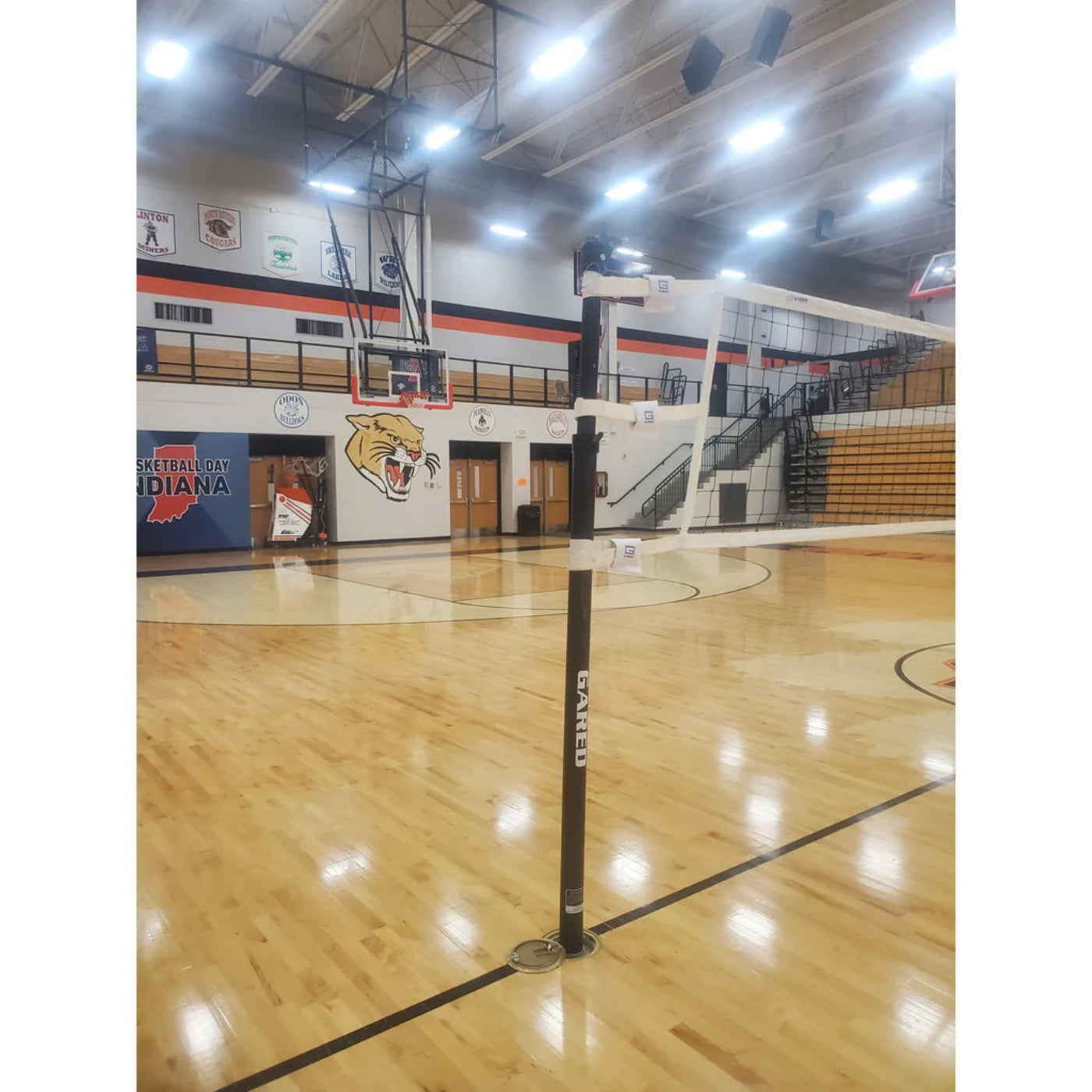 Gared Sports Carbon Flare 3” Telescopic One-Court Volleyball System - 5300
