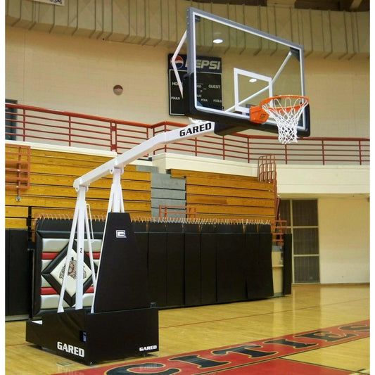 Gared Sports Hoopmaster 5 Spring-Lift Collegiate/High School Indoor Portable Basketball Hoop  - 9405BLK